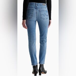 AG Mari High-Rise Stretch Straight-Leg Jeans $235MSRP